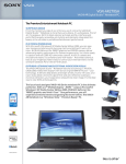 Sony VGN-AR270GA Marketing Specifications