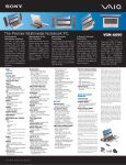 Sony VGN-A690 Marketing Specifications