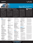 Sony VGC-RA920G Marketing Specifications
