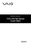 Sony VGC-RA716G Quick Start Manual