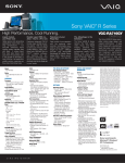 Sony VGC-RA716G Marketing Specifications