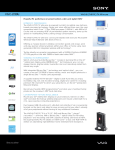 Sony VGC-LT39U Marketing Specifications