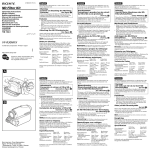 Sony VF-30NK Operating Manual