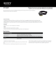 Sony VCT-GM1 Marketing Specifications