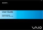 Sony VGX-TP20 User's Manual