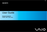 Sony VAIO VGNAR User's Manual