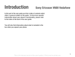 Sony V600 User's Manual