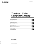 Sony Trinitron CPD-G500J User's Manual