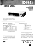Sony TC-FX45 User's Manual