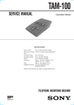 Sony TAM-100 User's Manual
