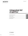 Sony TA-VE810G User's Manual