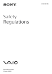 Sony SVS1313ZDZB Safety & Regulations Guide