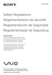 Sony SVP11215PXB Safety & Regulations Guide