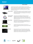 Sony SVE14132CXB Marketing Specifications