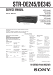 Sony STR-DE245/DE345 User's Manual