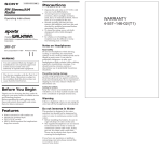 Sony SRF-87 User's Manual
