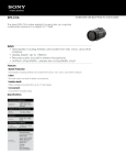 Sony SPK-CXA Marketing Specifications