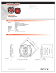 Sony XS-V1330A User's Manual