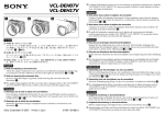 Sony VCL-DEH07V User's Manual