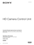 Sony HXCU-D70 User's Manual