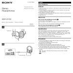 Sony MDRZX700 User's Manual
