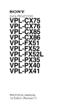 Sony Projector VPL-CX76 User's Manual