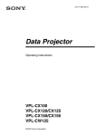 Sony Projector VPL-CX120/CX125 User's Manual