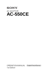 Sony AC-550CE User's Manual
