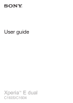 Sony Mobile Xperia E dual 1270-9591 User's Manual