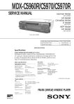 Sony MDX-C5970 User's Manual