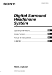 Sony Headphones MDR-DS3000 User's Manual