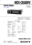 Sony MDX-C6500RV User's Manual