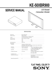 Sony KE-50XBR900 User's Manual