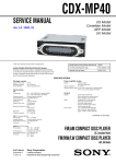 Sony CDX-MP40 User's Manual