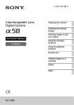 Sony SLT-A58K Instruction Manual