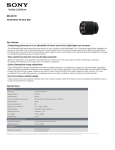 Sony SEL2870 Marketing Specifications