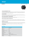 Sony SEL-35F18 Marketing Specifications