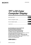 Sony SDM-S205FB Quick Setup Guide