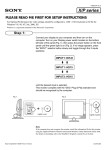 Sony SDM-P82 Setup Instructions