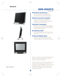 Sony SDM-HS95PS Marketing Specifications