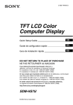 Sony SDM-HS75/B Quick Setup Guide