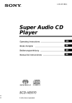 Sony SCD-XE670 User's Manual