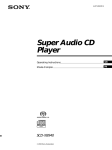 Sony SCD-XB940 User's Manual