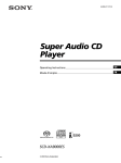 Sony SCD-XA9000ES User's Manual