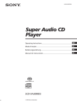 Sony SCD-XA3000ES User's Manual