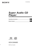 Sony SCD-C2000ES User's Manual