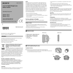 Sony SAL-20F28 Operating Instructions