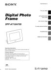 Sony S-FRAME DPF-A710/A700 User's Manual