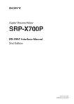 Sony RS-232C User's Manual