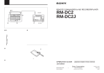 Sony RM-DC2 User's Manual